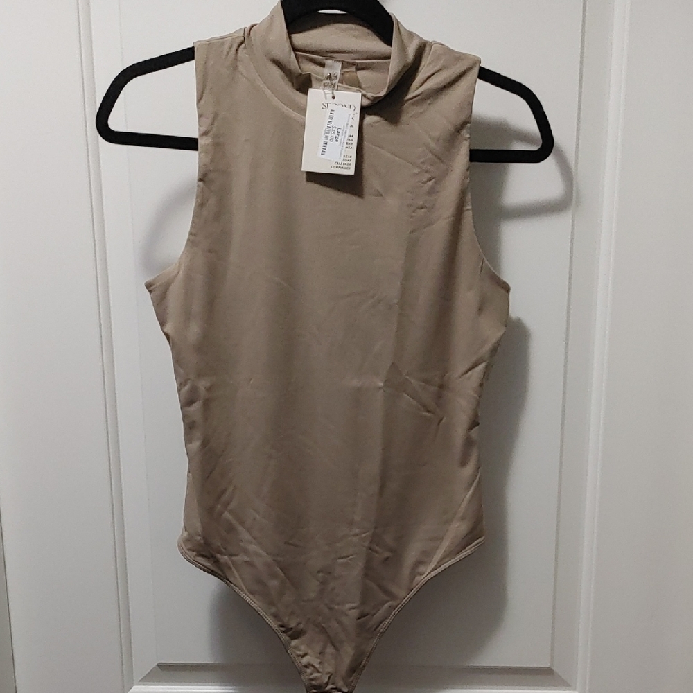 Sleeveless Tan Bodysuit